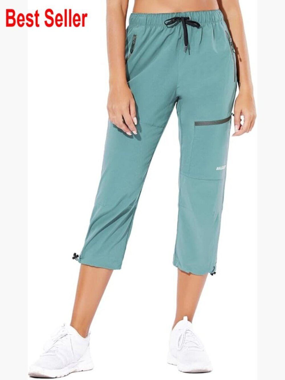 Women's Hiking Cargo Capris Lightweight Water Resistant Pants UPF 50